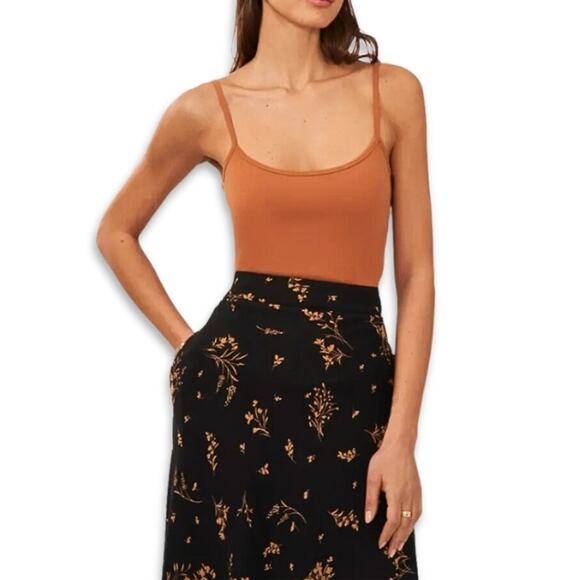 Halogen Camisole Tank Top Adjustable Strap Lightweight Warm Latte Brown W 3X NWT - Picture 1 of 10